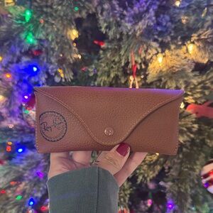 Ray-Ban Tan Leather Glasses Case